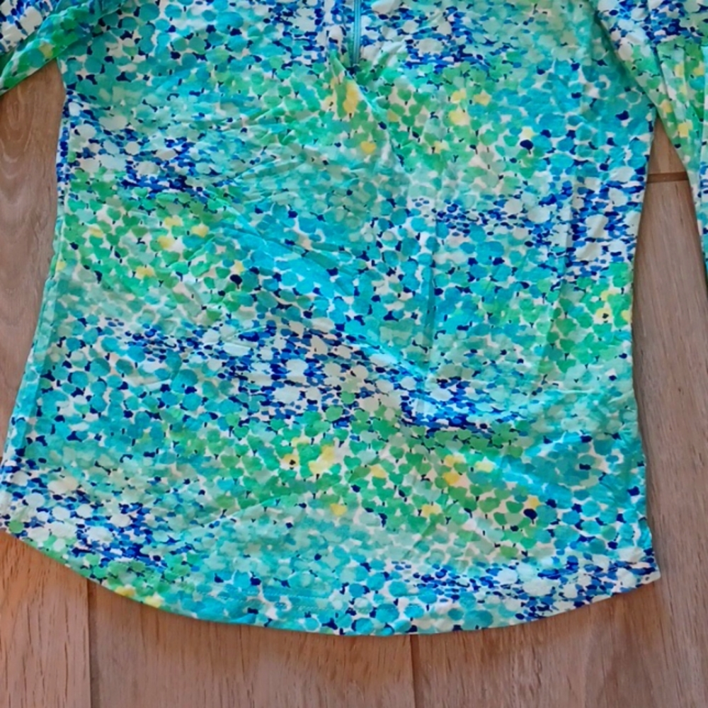 Ibkul Icikuls Blue & Green Golf Tennis Long Sleeve 1/… Gem